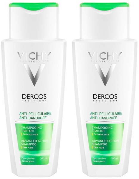 Vichy Dercos Anti-Schuppen Shampoo für trockene Kopfhaut 2 x 200 ml
