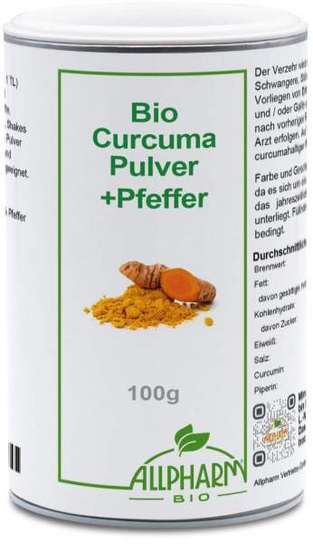 Bio Curcuma Mit Pfeffer Pulver 100 G