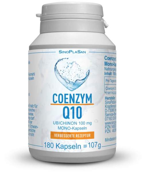Coenzym Q10 100 mg Ubichinon 180 Mono-Kapseln