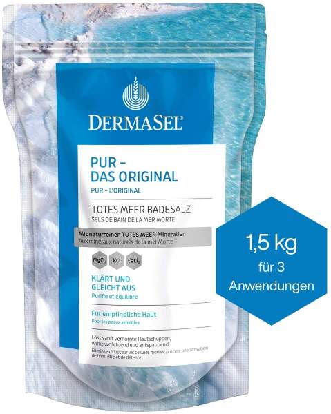 Dermasel Totes Meer Badesalz Pur 1500 g