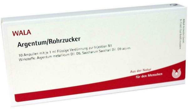 Wala Argentum-Rohrzucker 10 X 1 ml Ampullen