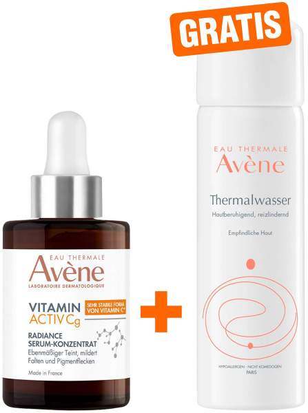 Avene Vitamin Active CG Radiance Serum-Konzentrat 30 ml + gratis Avene Thermalwasser Spray 50 ml