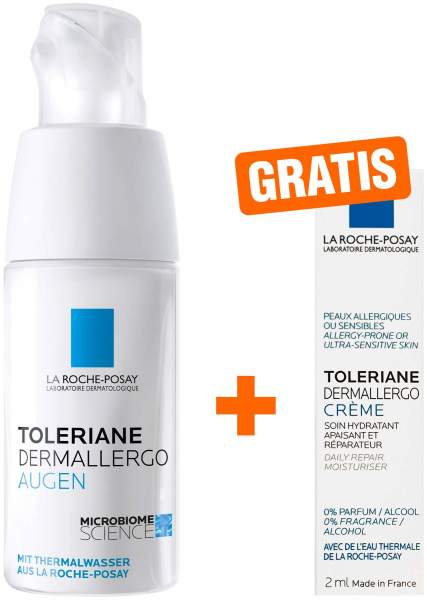 La Roche Posay Toleriane Dermallergo Augen 20 ml Creme + gratis Toleriane Dermallergo Creme 2 ml