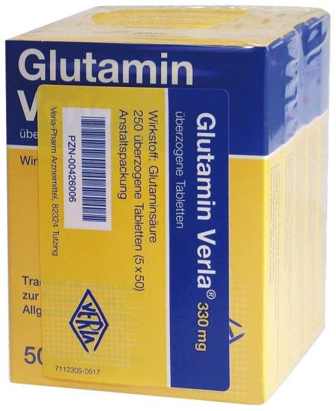 Glutamin Verla Dragees 250 Überzogene Tabletten