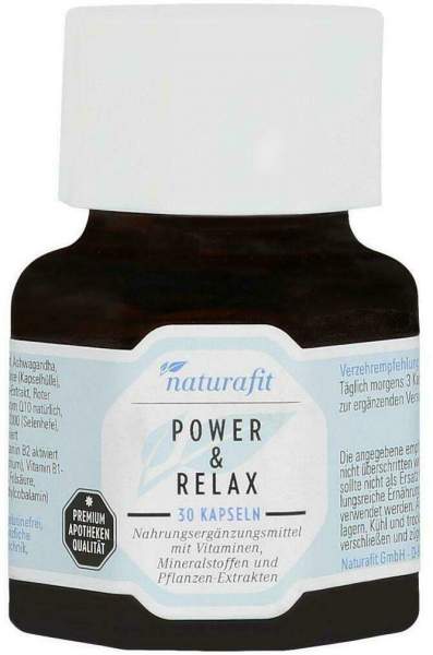 Naturafit Power &amp; Relax Aschw.Rhod.Opc Q10 Bvit.Mg 30 Stück