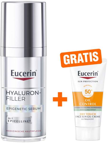 Eucerin Hyaluron Filler Epigenetic 30 ml Serum + gratis Eucerin Sun Gel-Creme Oil Control 20 ml