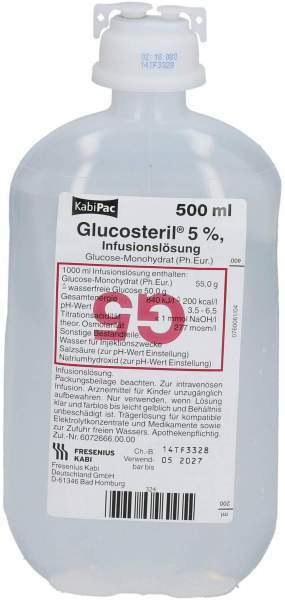 Glucosteril 5% Infusionslösung 10 X 500 ml