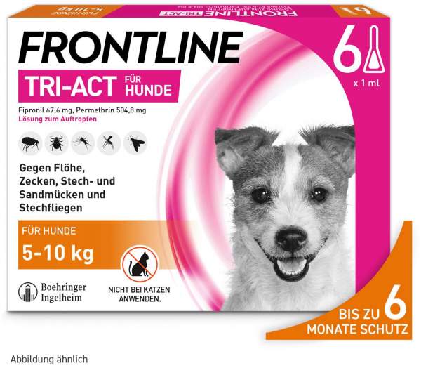Frontline Tri-Act Hund 5-10 KG 6 Pipetten