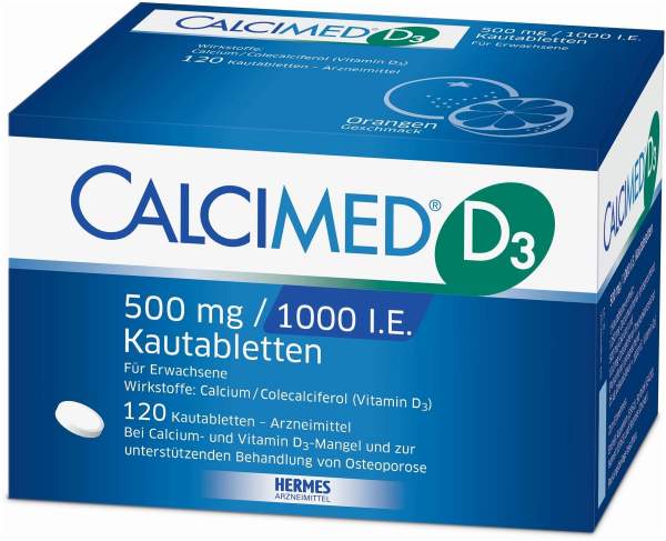 Calcimed D3 500 mg 1000 I.E. 120 Kautabletten