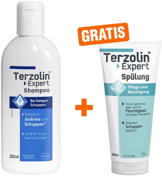Terzolin Expert Shampoo bei fettiger Kopfhaut 200 ml + gratis Expert Spülung 200 ml