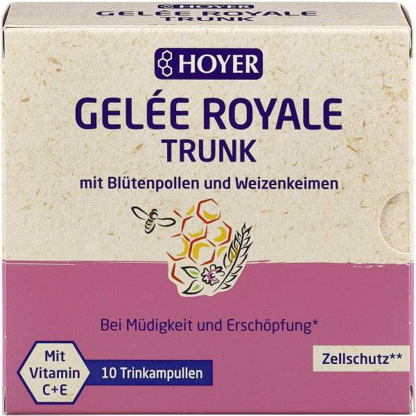 Hoyer Gelee Royal Mit Blütenpollen und Weizenkeimen Trinkampullen