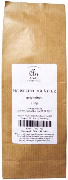 Preiselbeerblätter Geschnitten 100 G