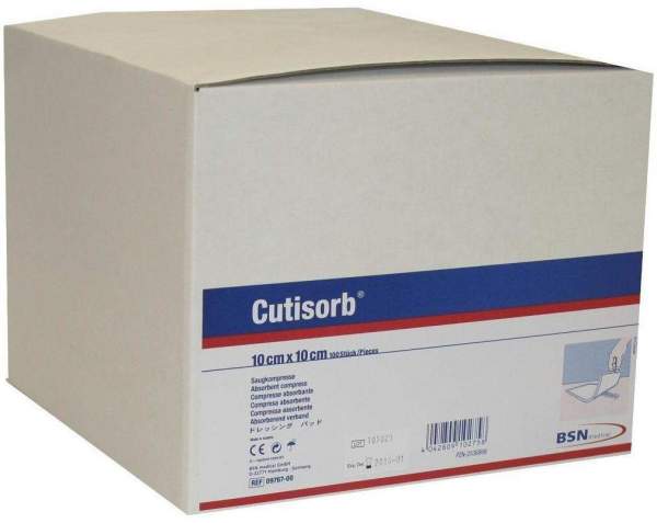 Cutisorb 100 Saugkompressen Unsteril 10 X 10 cm