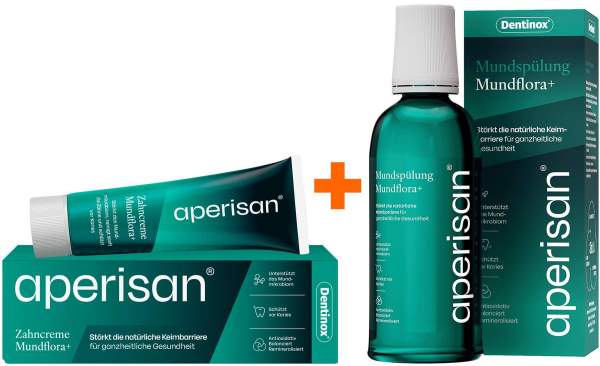 Aperisan Zahncreme Mundflora+ 75ml + Aperisan Mundspühlung Mundflora+ 400 ml