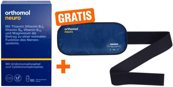 Orthomol neuro 90 Kapseln + gratis Kalt Warmkompresse 1 Stück