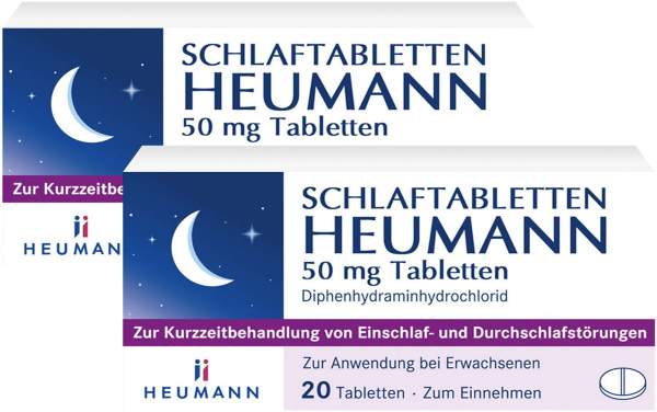 Schlaftabletten Heumann 50 mg 2 x 20 Tabletten