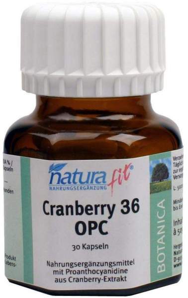 Naturafit Cranberry 36 Opc Kapseln