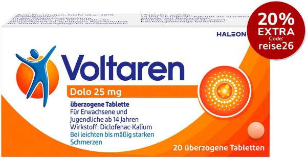 Voltaren Dolo 25 mg 20 überzogene Tabletten