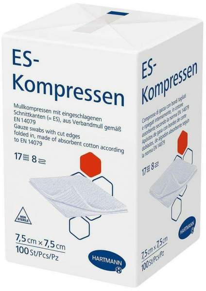 Es-Kompressen Unsteril 7,5 X 7,5 cm 8fach 100 Kompressen