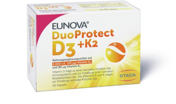 Eunova Duoprotect D3 + K2 2000 I.E. 30 Kapseln