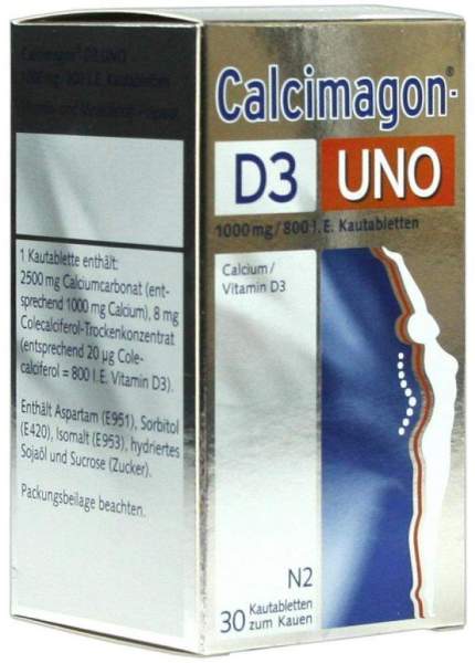 Calcimagon D3 Uno 30 Kautabletten