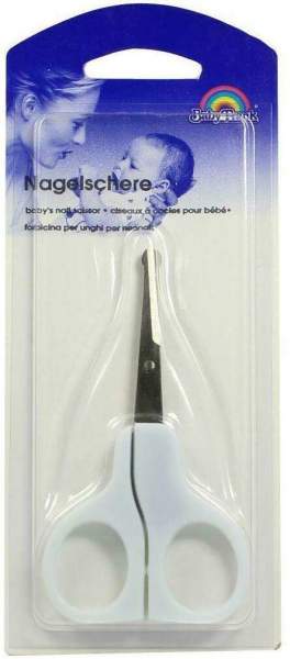 Babyschere 9 cm Gebogen Weiss