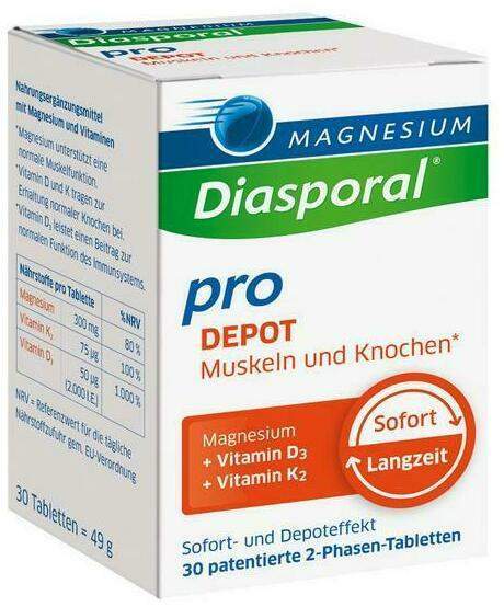 Magnesium Diasporal Pro DEPOT Muskeln und Knochen Tabletten 30 Stück