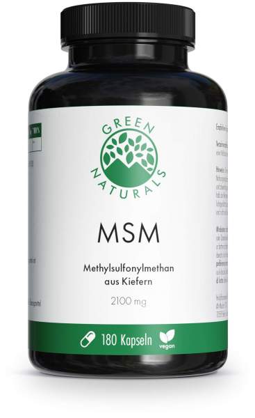 Green Naturals MSM 2100 mg Vegan hochdosiert 180 Kapseln
