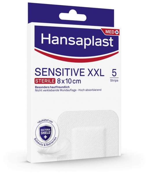 Hansaplast Sensitive Pflaster XXL 8 x 10 cm 5 Stück