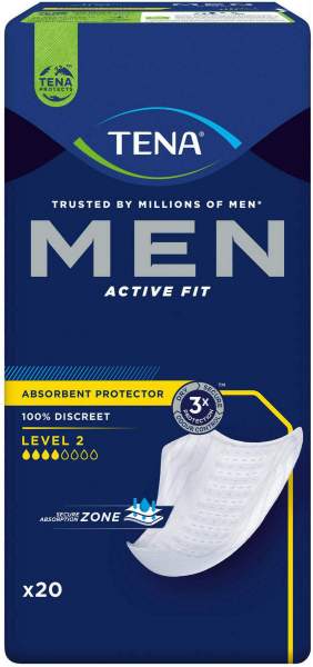 TENA MEN Active Fit Level 2 Inkontinenz Einlagen 6 x 20 Stück