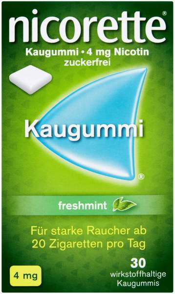 Nicorette 4 mg freshmint Kaugummi 30 Stück