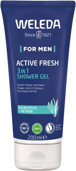 Weleda for Men Active Fresh 3 in 1 Shower Gel 200 ml