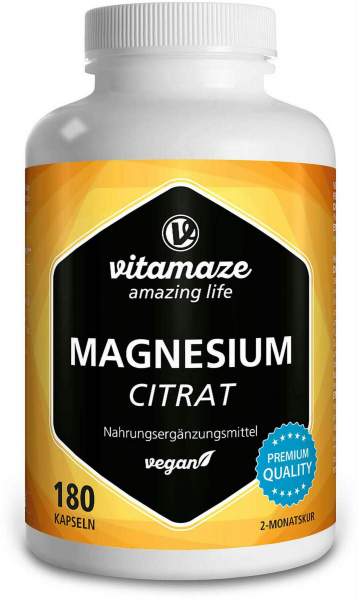 Magnesiumcitrat 360 mg vegan 180 Kapseln