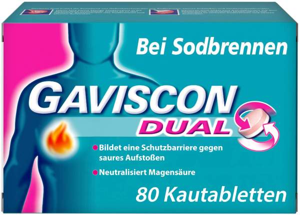 Gaviscon Dual 250 mg - 106,5 mg - 187,5 mg 80 Kautabletten