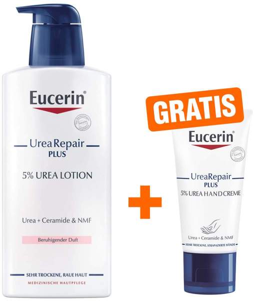 Eucerin UreaRepair Plus Lotion 5 % mit Duft 400 ml + gratis Eucerin UreaRepair Plus Handcreme 5% 30 ml