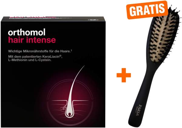 Orthomol Hair Intense Kapseln 90 Tagesportionen + gratis Parsa Haarbürste