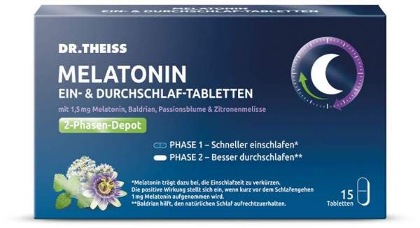 Dr.Theiss Melatonin Ein- &amp; Durchschlaf Tabletten 30 Stück