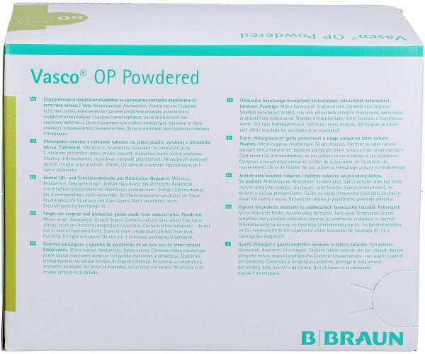Vasco Op Powdered Handsch. Latex Gr.7,0 Naturwei s3 2 X 50 Stück