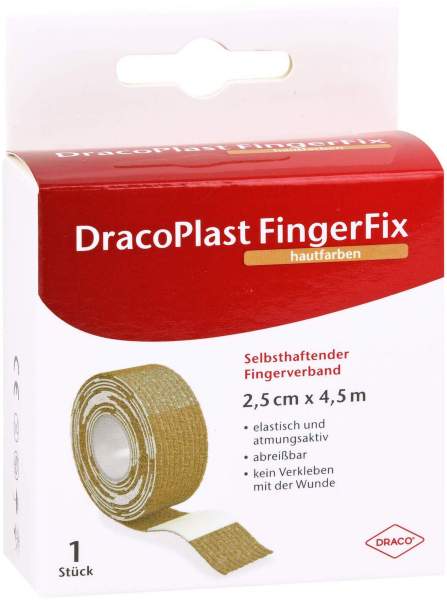 Dracoplast Fingerfix 2,5 cm X 4,5 M Mit Wundk. Haut 1 Stück