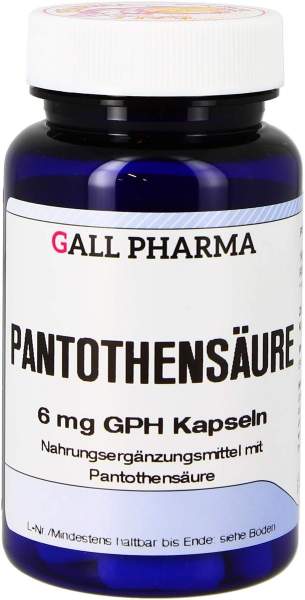 Pantothensäure 6 mg Gph Kapseln 180 Kapseln