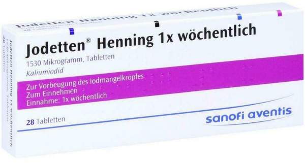 Jodetten Henning 1x wöchentlich 28 Tabletten