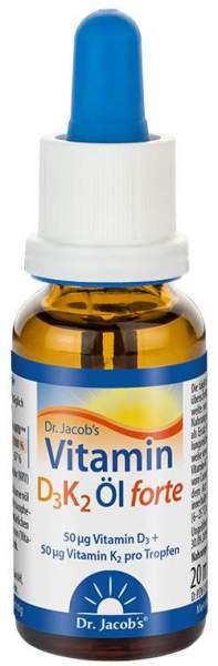 Vitamin D 3 K2 Öl Forte Dr. Jacobs Tropfen 20 ml