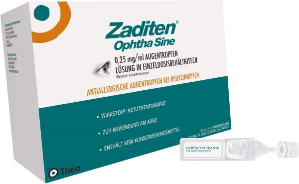 Zaditen Ophtha Sine Augentropfen 50 X 0,4 ml