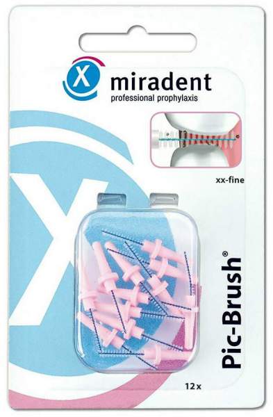 Miradent Interdentalbürste Pic-Brush Xx-Fine Pink 12 Stück