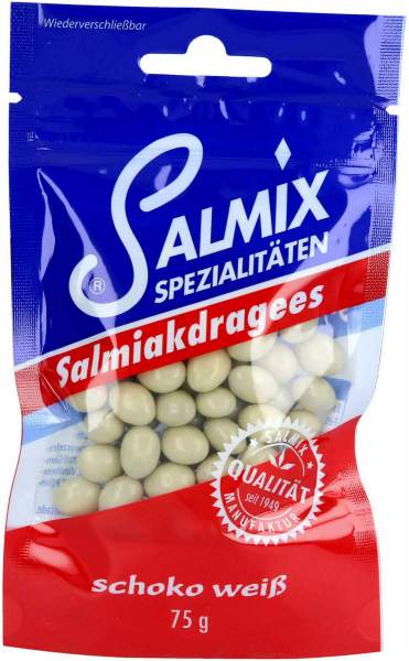 Salmix Salmiakdragees Schoko Weiß 75 G