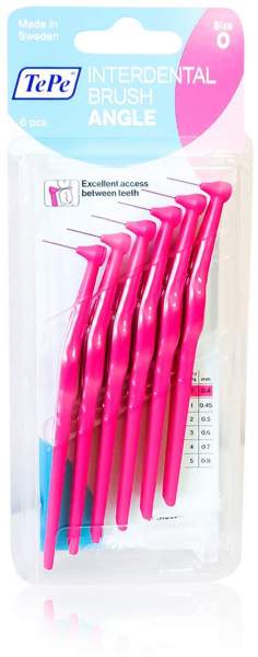 Tepe Angle 6 Interdentalbürsten 0,4 mm Pink