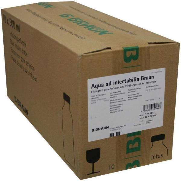 Aqua Ad Injectabilia Braun 10 X 500 ml Infusionslösung