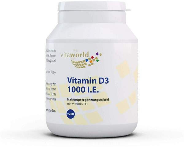 Vitamin D3 1000 I.E. Pro Tag Tabletten 200 Stück