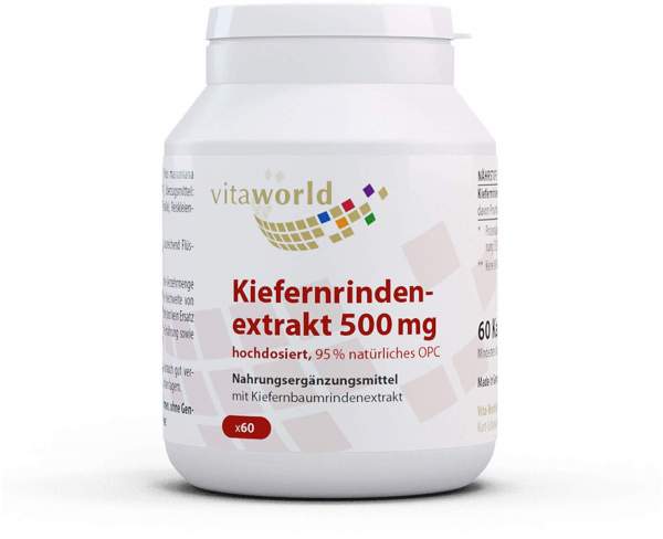 Kiefernrindenextrakt 500 mg 95% Opc 60 Kapseln