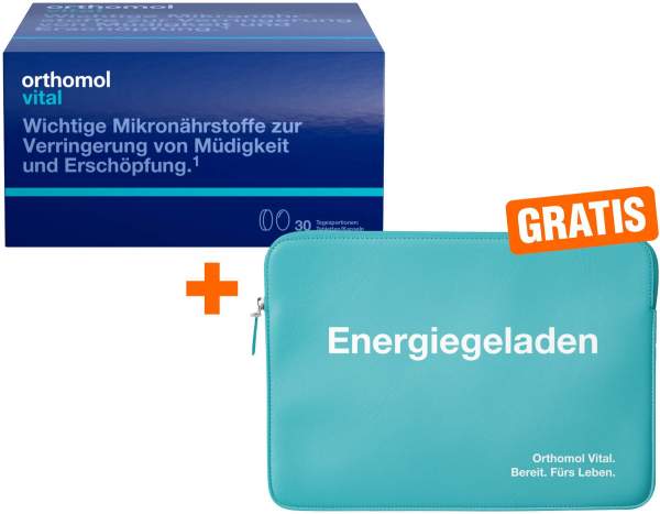 Orthomol Vital Tabletten-Kapseln 30 Tagesportionen 1 Kombipackung + gratis Laptop-Tasche 1 Stück